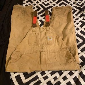 CARHARTT Tan Overalls Waist 38